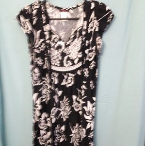 black and white dress